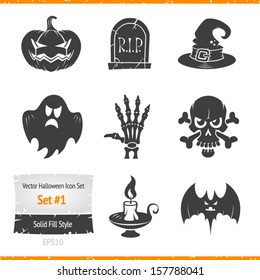 Halloween vector icon set