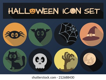 Halloween vector icon set