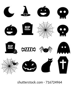 Halloween vector icon set