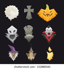 Halloween vector icons set