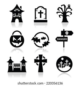 Halloween vector icons set 