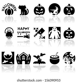 Halloween vector icons set. EPS 10
