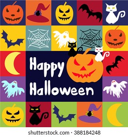 Happy Halloween Design Elements Halloween Design Stock Vector (Royalty ...