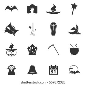 halloween vector icons for user interface design