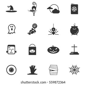 halloween vector icons for user interface design