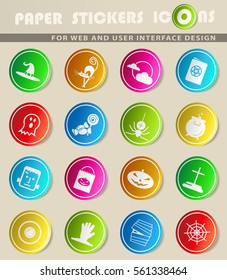 halloween vector icons for user interface design