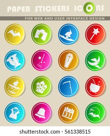 halloween vector icons for user interface design