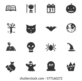halloween vector icons for user interface design