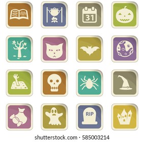halloween vector icons for user interface design