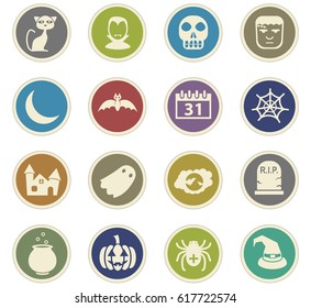 halloween vector icons for user interface design