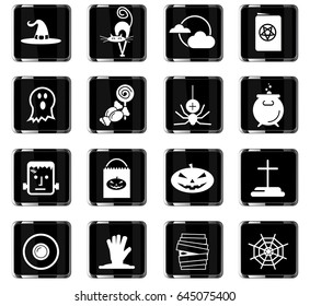 halloween vector icons for user interface design