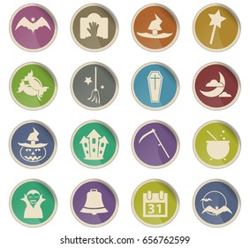 halloween vector icons for user interface design