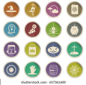 halloween vector icons for user interface design