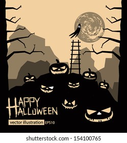Halloween vector illustration.
