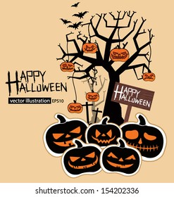 Halloween vector illustration.