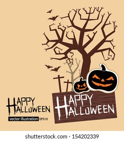 Halloween vector illustration.