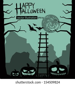 Halloween vector illustration.
