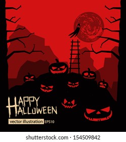 Halloween vector illustration.