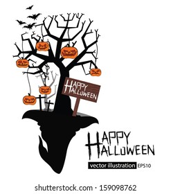 Halloween vector illustration.
