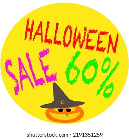 Halloween vector illustration 60% off sale