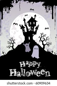 Halloween vector illustration for autumn holiday event