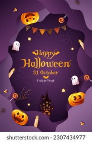 Halloween vector illustration background. for banners and posters.