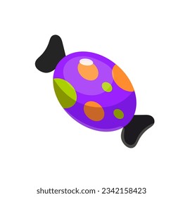 Halloween vector illustration with candy