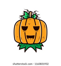 Halloween vector illustration with clean and flat design style