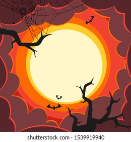 Halloween-Vektorgrafik mit Kopienraum