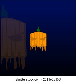 halloween vector illustration. design for logos, templates, backgrounds or t-shirt screen printing and others
