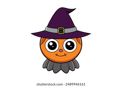Halloween vector illustration featuring spooky cartoon, clipart, and line art design