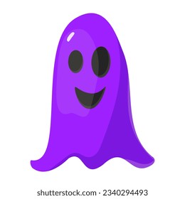 Halloween vector illustration with ghost