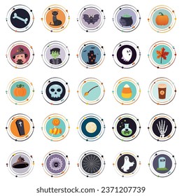 Halloween vector illustration graphic icon set