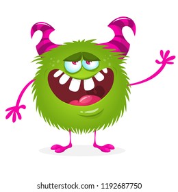 Halloween vector illustration of green monster character design