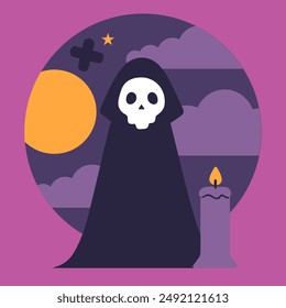 Halloween vector illustration Grim Reaper