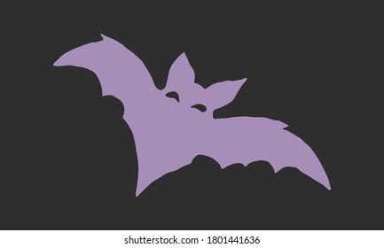 Halloween vector illustration. Hand drawn scary bats isolated on black background. Spooky character for banner, poster, invitation or festive decoration