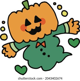 Halloween vector illustration happy pimpkin