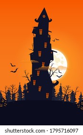 Halloween vector illustration. Halloween holiday vector image. Autumn holiday halloween vector illustration.