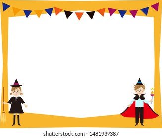 Halloween vector illustration . Halloween message card.