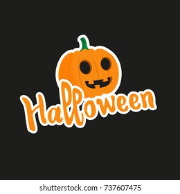 Halloween vector illustration on black background