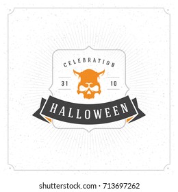 Halloween vector illustration on textured background.