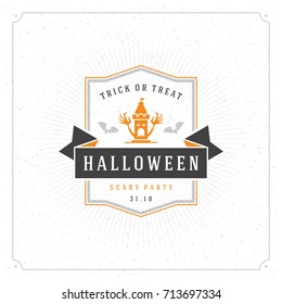 Halloween vector illustration on textured background.