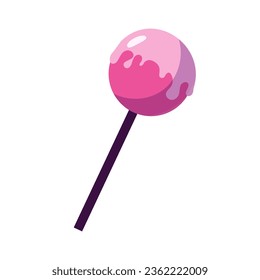 Halloween vector illustration with pink lollipop