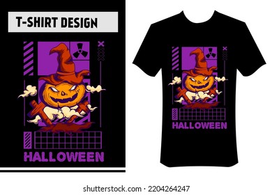 halloween, vector illustration, pumpkin monster illustration, monochrome concept, modern, streetwear, perfect for printing on t-shirts, merchandise, clothes, posters