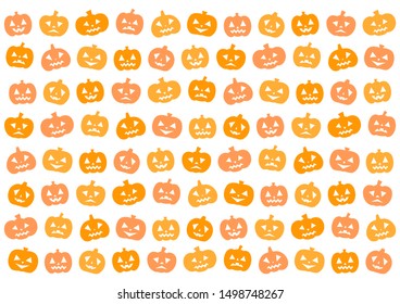 Halloween. Vector illustration of pumpkin. Seamless pattern.