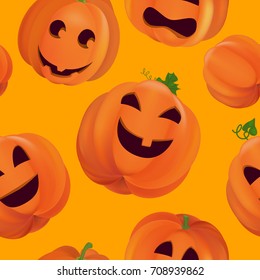 Halloween vector illustration. Pumpkin seamless pattern. Halloween pumpkin. Background, textiles.