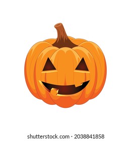 Halloween Vector illustration Pumpkin Smile Face Expression isolated on white background