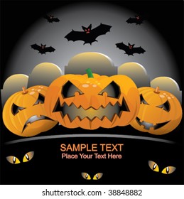 Halloween vector illustration pumpkins