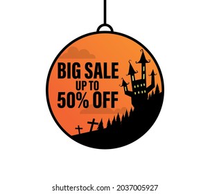 Halloween vector illustration.
Halloween Sale Promotion Poster, banner template.