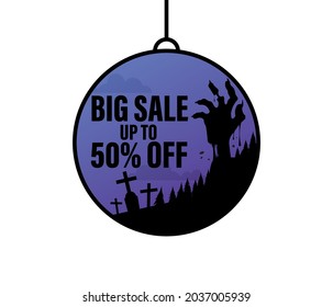 Halloween vector illustration.
Halloween Sale Promotion Poster, banner template.